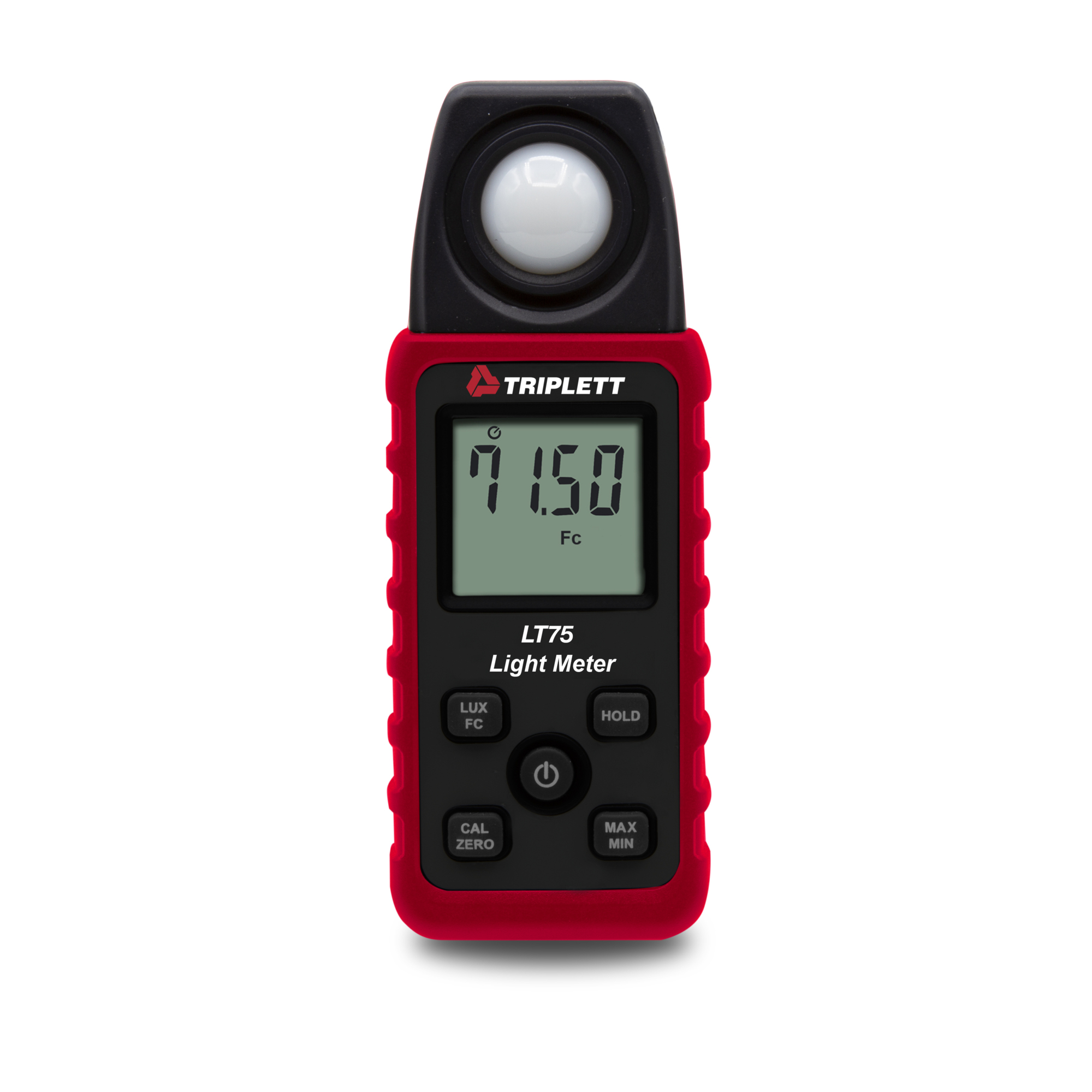 Triplett Digital Light Meter — 400k Lux/40k Foot Candles, Min/Max/Average Function, Model# LT75